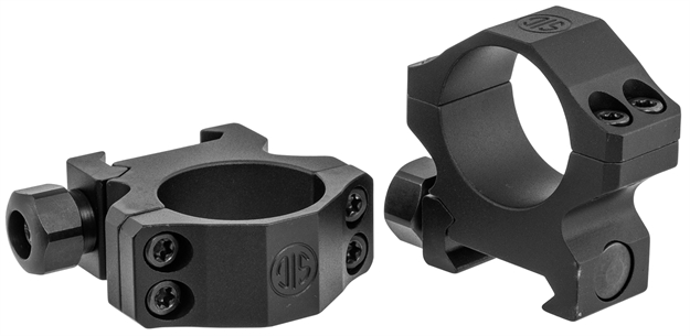 Picture of Sig Sauer Alpha1 Scope Rings, 1Inch, Low Profile 0.85 In. , Alum, Sig Hunting, Complete Set, Matte Blk SOA10019 798681616404