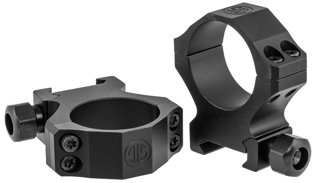 Picture of Sig Sauer Alpha1 Scope Rings, 30Mm, High Profile 1.12 In. , Alum, Sig Hunting, Complete Set, Matte Blk SOA10013 798681616343