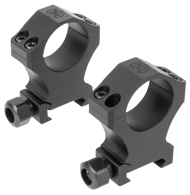 Picture of Sig Sauer Alpha1 Scope Rings, 35Mm, Extra High Profile 1.53", Alum., Sig Hunting, Complete, Matte Black SOA10025 798681616510