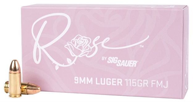 Picture of  Sig Sauer E9mmb1rose50 Rose  9Mmluger 115Gr Full Metal Jacket 50 Per Box/20 Case