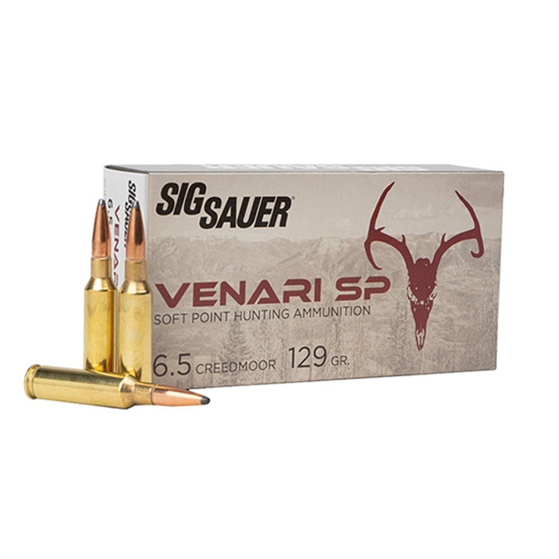 Picture of Sig Sauer V65cmsp12920 Venari  6.5Creedmoor 129Gr Soft Point 20 Per Box/10 Case V65CMSP129-20