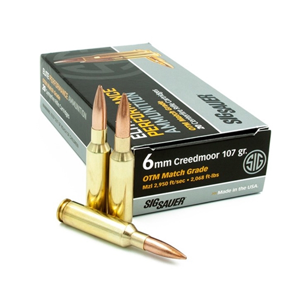 Picture of Sig Sauer E6mmcm220 Marksman Elite  6Mm Creedmoor 107 GR Open Tip Match 20 Per Box/ 10 Case SGE6MMCM2-20 798681614028