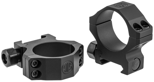 Picture of Sig Sauer Alpha1 Scope Rings, 30Mm, Med Profile 0.94 In. , Alum, Sig Hunting, Complete Set, Matte Blk SOA10012