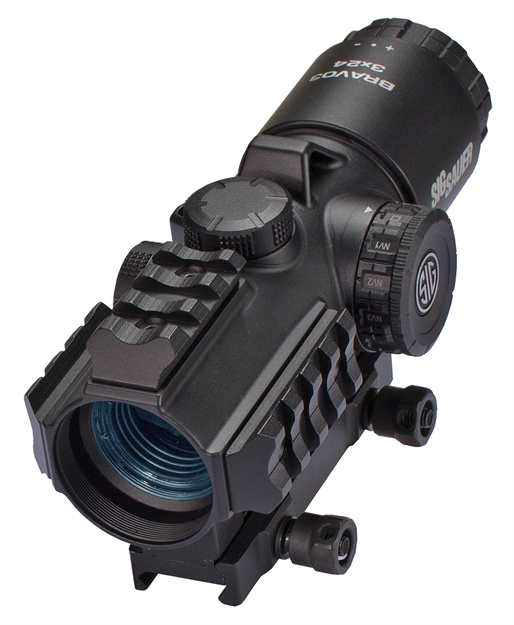 Picture of  Sig Sauer Electro-Optics Sob33102 Bravo3 Battle Sight Black 3X 24 MM 300 Blackout Horseshoe Dot Red Reticle