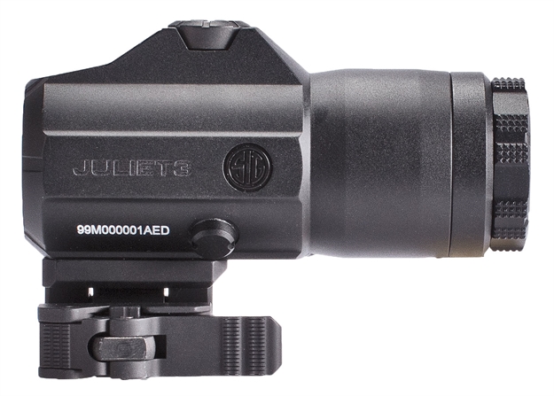 Picture of  Sig Sauer Electro-Optics Soj31001 Juliet3 Magnifier Black 3 X 24 MM Powercam 90 Degree  Mount 798681581368