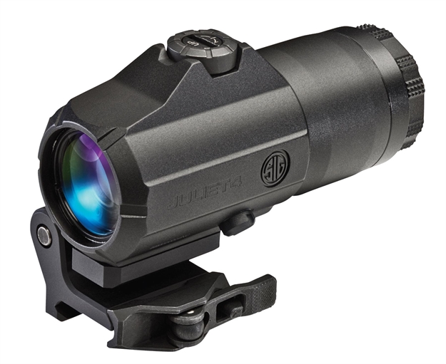 Picture of Sig Sauer Juliet4 Red Dot Magnifier, 4X24mm, Powercam QR Mount With Spacers, Black SOJ41001 798681563142