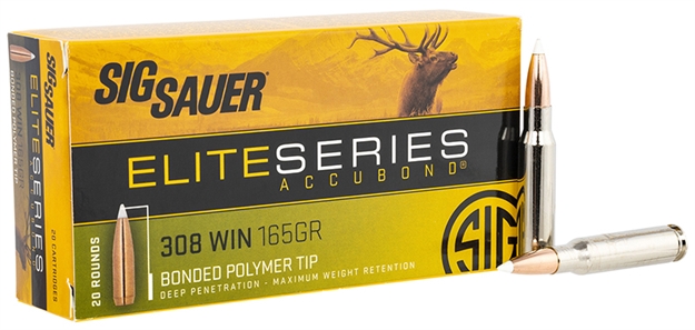Picture of  Sig Sauer E308ab16520 Elite Hunting  308Win 165Gr Nosler Accubond 20 Per Box/10 Case 798681644414