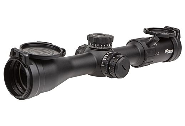 Picture of  Sig Sauer Electro-Optics Sow43002 Whiskey4 Sfp Exposed Zero Stop Black 3-12X44mm 30Mm Tube Illuminated Bdc-1 Hellfire Reticle 798681682065