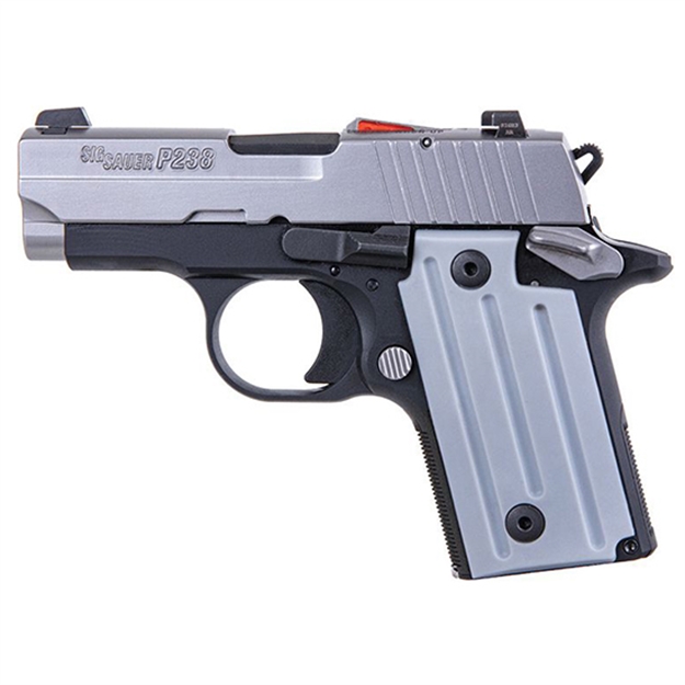Picture of Sig Sauer 238380Tss2ca P238 *Ca Compliant 380 Acp Caliber With 2.70" Barrel, 6+1 Capacity, Black Hardcoat Anodized Finish Aluminum Beavertail Frame, Serrated Stainless Steel Slide & Gray Polymer Grip 238-380-TSS2-CA 798681617166
