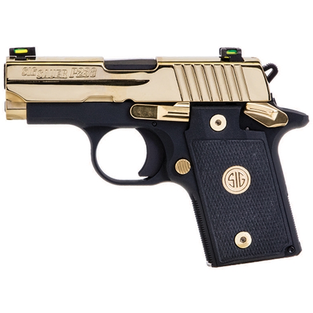 Picture of Sig Sauer P238 380Acp Black Gold Accents 6Rd Xray 238380BAU