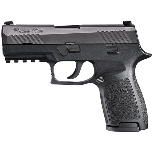 Picture of Sig Sauer P320 Nitron Compact Semi Auto Pistol 9Mm, 3.9 In, Poly Grp, 15+1 Rnd, Contrast, Compact Blk Frame, Striker Fired Trgr 320C-9-B 798681505951