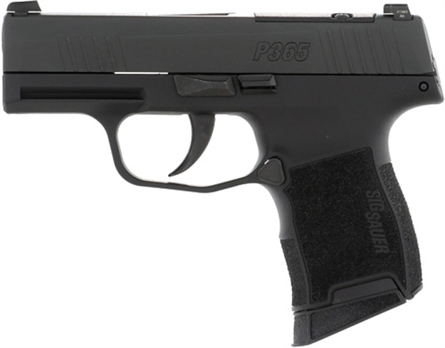 Picture of Sig Sauer 365380Bss P365  Micro-Compact 380 Acp 10+1 3.10" Black Carbon Steel Barrel, Black Nitron Optic Ready/Serrated Slide & Frame W/Sig Rail, Black Polymer Grips, Right Hand 798681640157