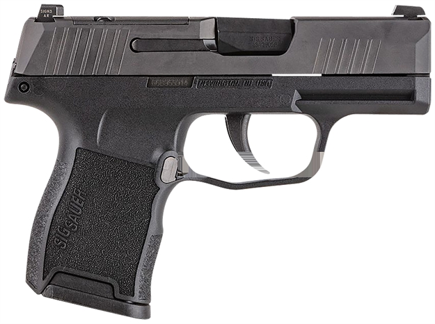 Picture of Sig Sauer 365380Bss P365  Micro-Compact 380 Acp 10+1 3.10" Black Carbon Steel Barrel, Black Nitron Optic Ready/Serrated Slide & Frame W/Sig Rail, Black Polymer Grips, Right Hand 798681640157