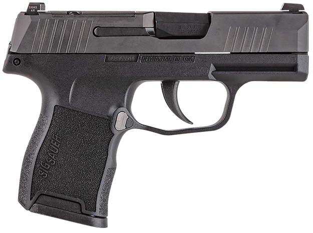 Picture of Sig Sauer 365380Bssms P365  Micro-Compact 380 Acp 10+1 3.10" Black Carbon Steel Barrel, Black Nitron Optic Ready/Serrated Slide & Frame W/Sig Rail, Black Polymer Grips, Manual Safety, Right Hand 798681640164