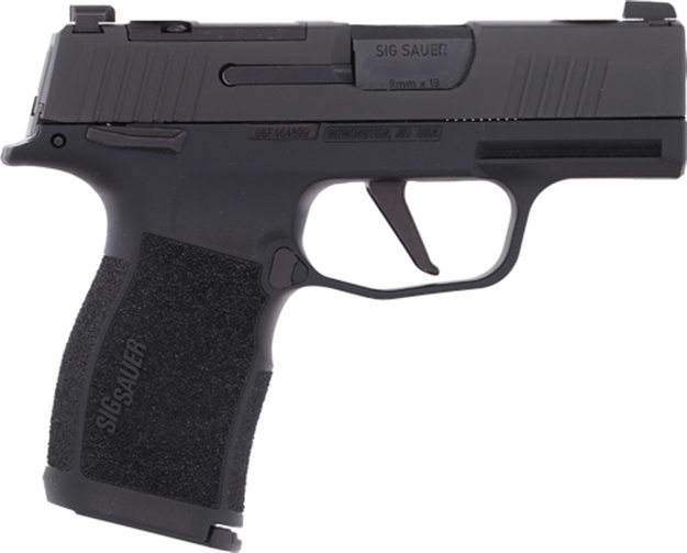 Picture of  Sig Sauer 365X9bxr3pms10 P365x  Micro-Compact 9Mm Luger 10+1 3.10" Black Steel Barrel, Black Nitron Optic Ready/Serrated Slide & Frame W/Sig Rail, Black Polymer Grips, Right Hand 798681663880
