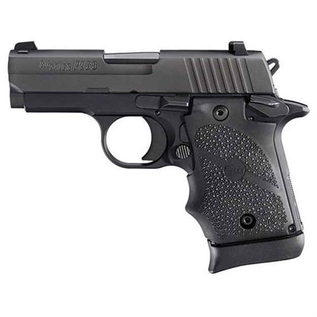 Picture of Sig Sauer P938 Semi Auto Pistol 9Mm, 3In, Nitron, Blk, Sao, Siglite, Blk Rubber Grip, (1) 7Rd Steel Mag, Ambi Safety, MA Compliant 938M-9-BRG-AMBI 798681504114