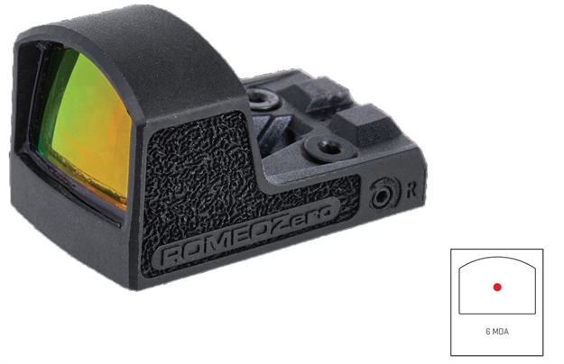 Picture of  Sig Sauer Electro-Optics Sor01600 Romeozero  Black Textured 1 X 24 MM 6 Moa Red Dot
