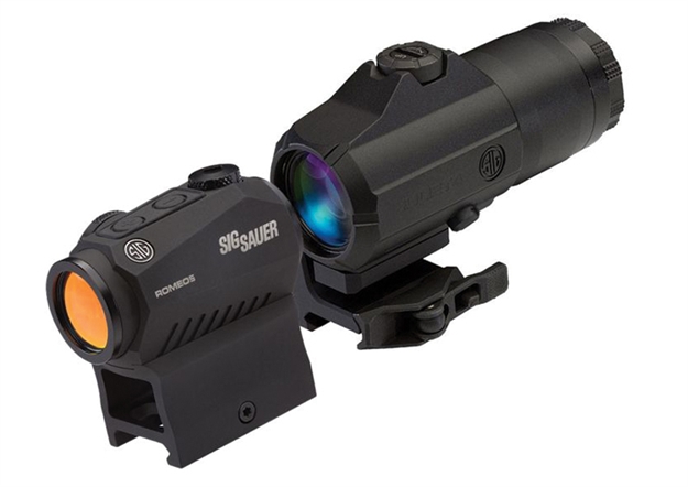 Picture of Sig Sauer Romeo5 Red Dot Sight, 2 Moa Red Dot, M1913, Black, Juliet 3 3X Magnifier, Black SORJ53101 798681582693