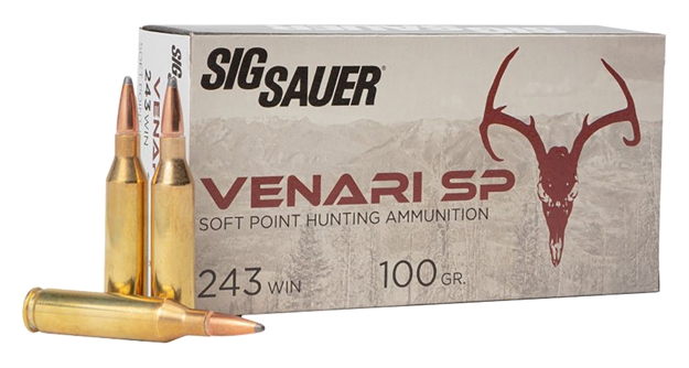 Picture of Sig Sauer V243sp10020 Venari  243Win 100Gr Soft Point 20 Per Box/10 Case V243SP100-20 798681670000