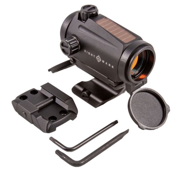 Picture of  Sightmark Sm26041 Element Mini Solar Powered Red Dot Sight  Matte Black 1 X 22 MM 3 Moa Red Dot