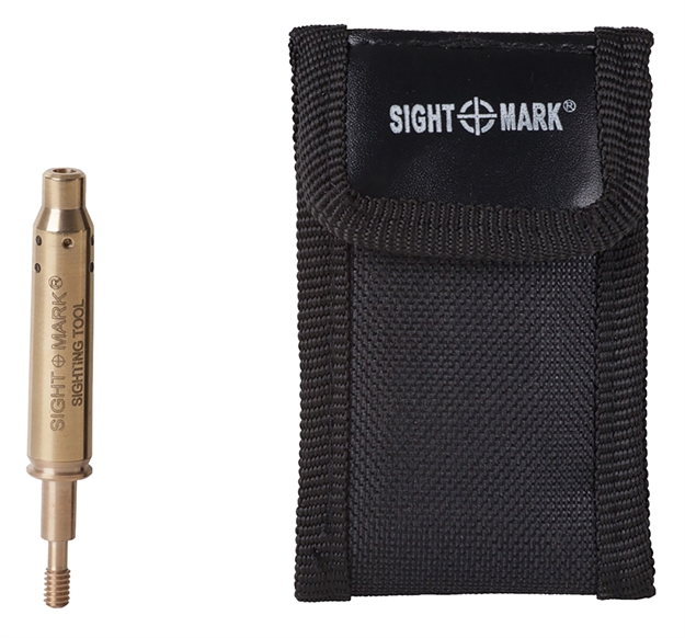 Picture of  Sightmark Sm39043 Boresight  Red Laser For 300 Blackout/ 7.62X35mm Brass Includes Battery Pack & Carrying Case