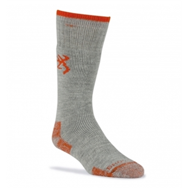 Picture of Signature Products Group Cush Wool Mens Sock LG Gry/Org