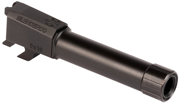 Picture of  Silencerco Ac2290 Threaded Barrel  3.50" 9Mm Luger, Black Nitride Stainless Steel, Fits S&W M&P Shield 816413022573