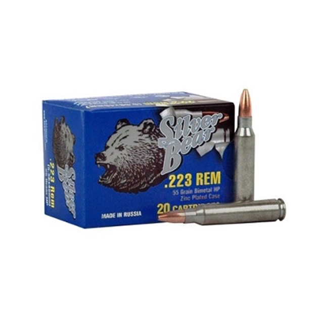 Picture of Silver Bear Bear .223 Remington 55Gr. HP Zinc Plated 20-Pack
