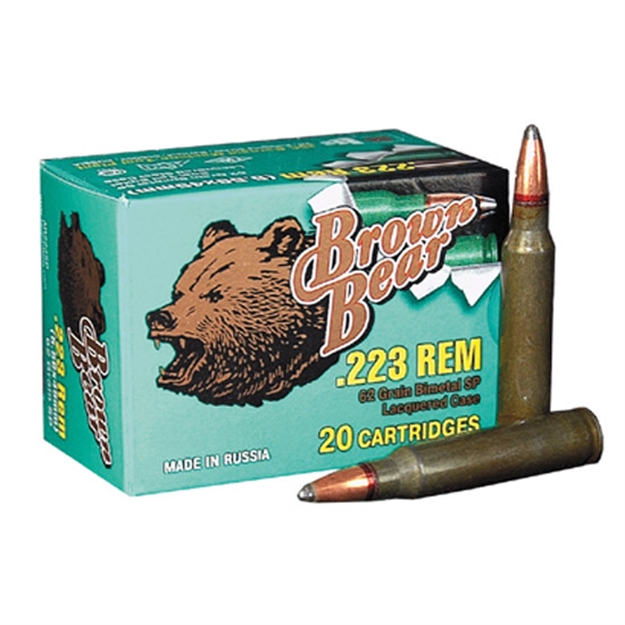 Picture of Silver Bear Bear .223 Remington 62Gr. SP Zinc Plated 20-Pack