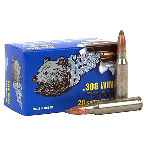Picture of Silver Bear Bear .308 Winchester 140Gr. SP Zinc Coated 20-Pack