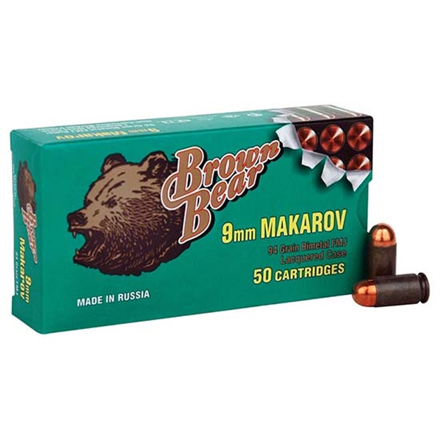 Picture of Brown Bear Bear 9X18mm Makarov 94Gr. Fmj-Rn 50-Pack