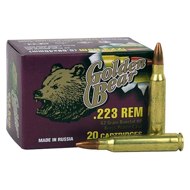 Picture of Golden Bear Bear .223 Remington 62Gr. Hollow-Point 20-Pack