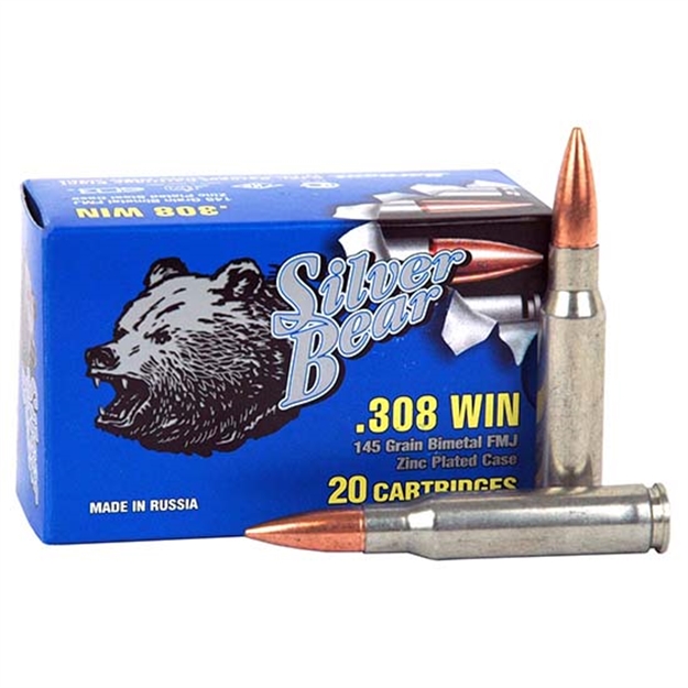 Picture of Silver Bear Bear .308 Winchester 145Gr. Fmj Zinc Plated 20-Pack