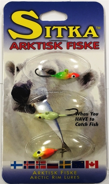 Picture of Sitka Sitka Assorted Ice Jigs, Size 8, 3 Pack.  Great Colors