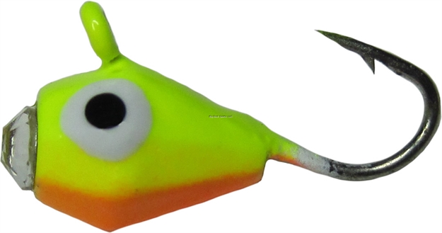 Picture of Skandia Diamond Eye Tungsten Jig Size 10 Orange/Chartreuse