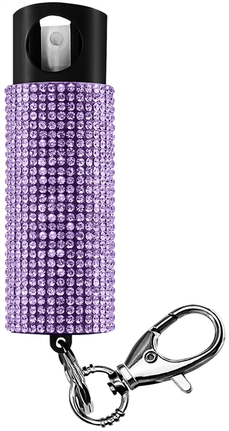 Picture of  Skyline Usa Inc Psgdbopr Pepper Spray Bling-It-On 0.50 OZ Purple Includes Keychain