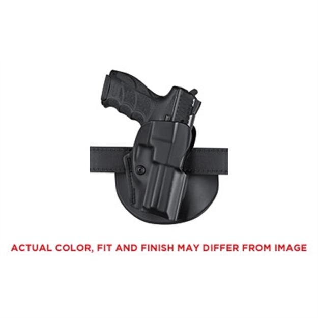 Picture of Safariland #5198 Idpa Approved Rds Compatible Open Top Owb Holster Flex-Paddle & Adjust Belt Loop Cmb Glock 26 27 Stx Plain Blk RH 5198183411 781607200702