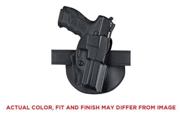 Picture of Safariland #5198 Idpa Approved Rds Compatible Open Top Owb Holster Flex-Paddle & Adjust Belt Loop Cmb Glock 19 23 Stx Plain Blk RH 5198-283-411