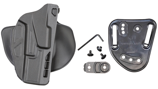Picture of Safariland 7378283411 7378-7Ts-Als  Black Safariseven Fits Glock 19/19C/19 Gen5 23/23C/25/32 Compatible W/ Streamlight Tlr-1 Belt Loop/Paddle Mount Right Hand 7378-283-411