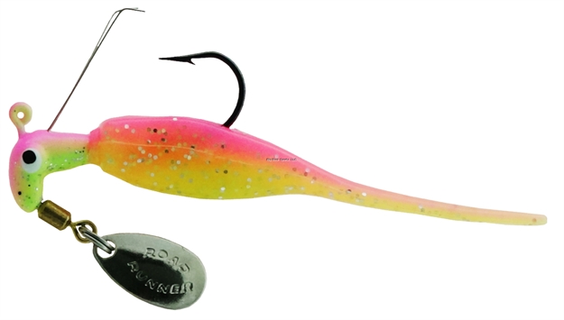 Picture of Slab Runner Slab Runners Weedless W Baby Shad 1/16 #2 HK Electric Chicken Glo
