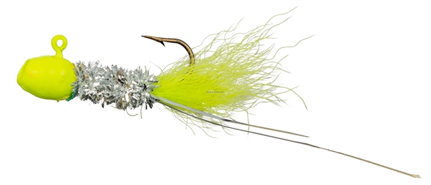 Picture of Slater's Jigs Crappie Jigs, #4 Hook, 1/16 Oz. 3/Pack, Chartreuse/Silver/Chartreuse