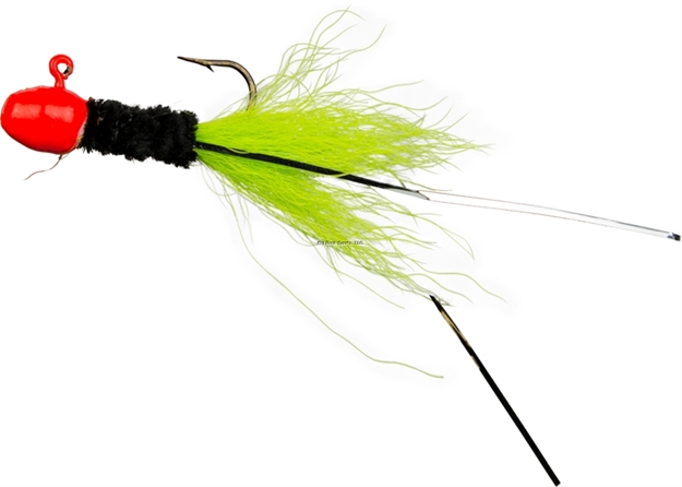 Picture of Slater's Jigs Crappie Jigs, #4 Hook, 1/16 Oz. 3/Pack, Orange/Black/Chartreuse