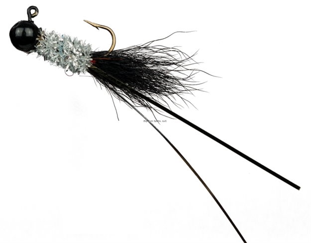 Picture of Slater's Jigs Crappie Jigs, #6 Hook, 1/32 Oz. 12/Cd, Black/Silver/Black