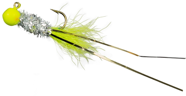 Picture of Slater's Jigs Crappie Jigs, #6 Hook, 1/32 Oz. 12/Cd, Chartreuse/Silver/Chartreuse