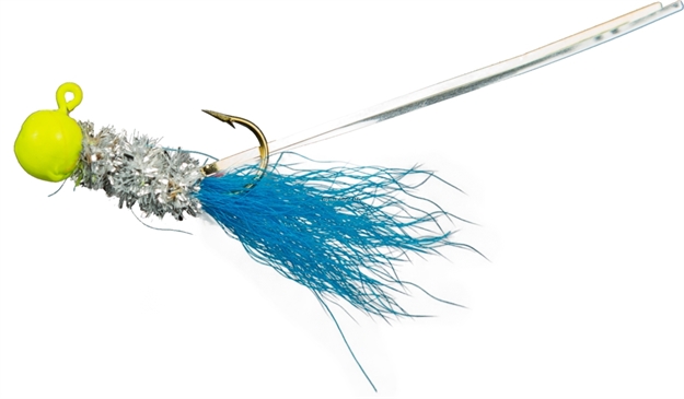 Picture of Slater's Jigs Crappie Jigs, #6 Hook, 1/32 Oz. 3/Pack, Chartreuse/Silver/Blue