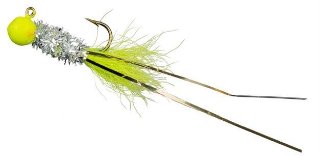 Picture of Slater's Jigs Crappie Jigs, #6 Hook, 1/32 Oz. 3/Pack, Chartreuse/Silver/Chartreuse