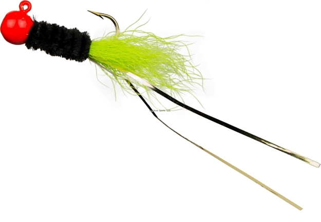 Picture of Slater's Jigs Crappie Jigs, #6 Hook, 1/32 Oz. 3/Pack, Orange/Black/Chartreuse
