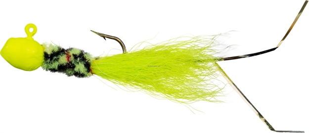 Picture of Slater's Jigs Double Trouble Jigs, #4 Hook, 1/16 Oz. 12/Cd, Chartreuse/Black & Chartreuse/Chartreuse