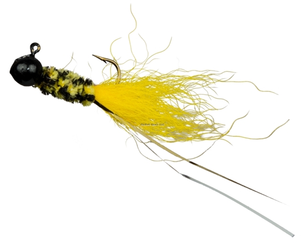 Picture of Slater's Jigs Double Trouble Jigs, #6 Hook, 1/32 Oz. 12/Cd, Black/Yellow & Black/Yellow