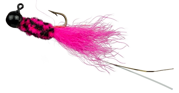 Picture of Slater's Jigs Double Trouble Jigs, #6 Hook, 1/32 Oz. 3/Pack,  Black/Black & Pink/Pink